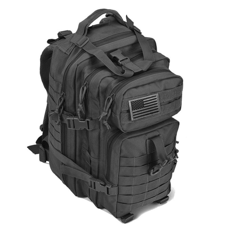 REEBOW GEAR Tactical Backpack for Men Army Molle Military Style Assault Pack Bug Bag Backpacks Daypack (34L Black) - Image 2